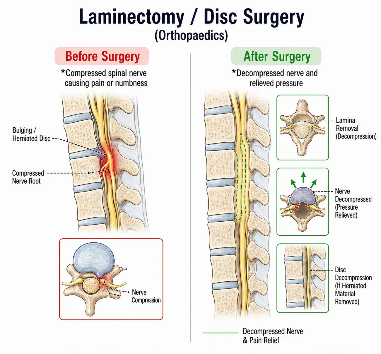Laminectomy & Disc Surgery — anatomy diagram
